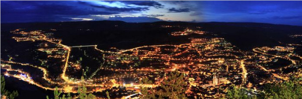Vue nocturne sur Mende