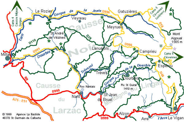 carte cévennes